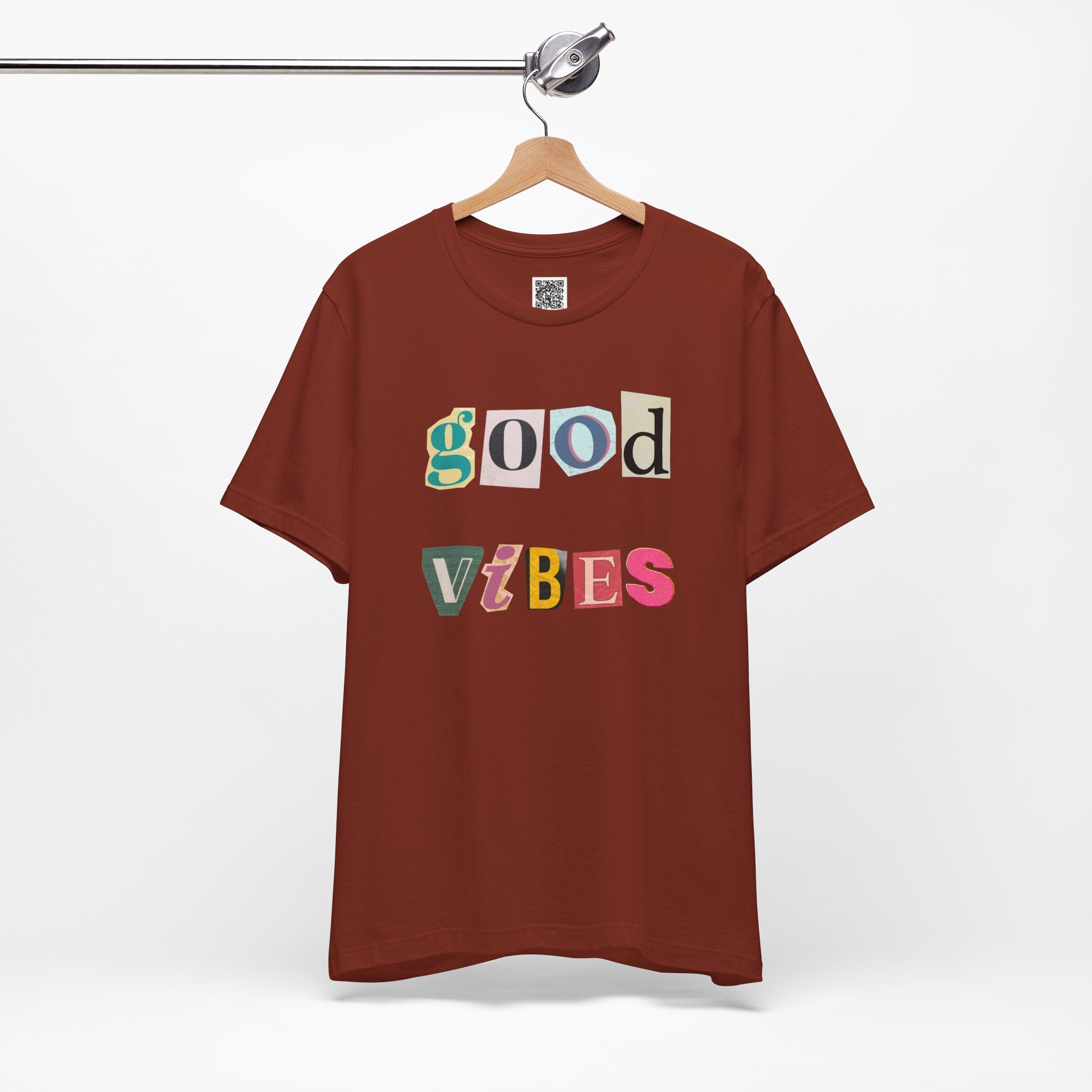 Good Vibes T-Shirt – Retro Collage Style Positive Energy Tee for Everyday Uplift
