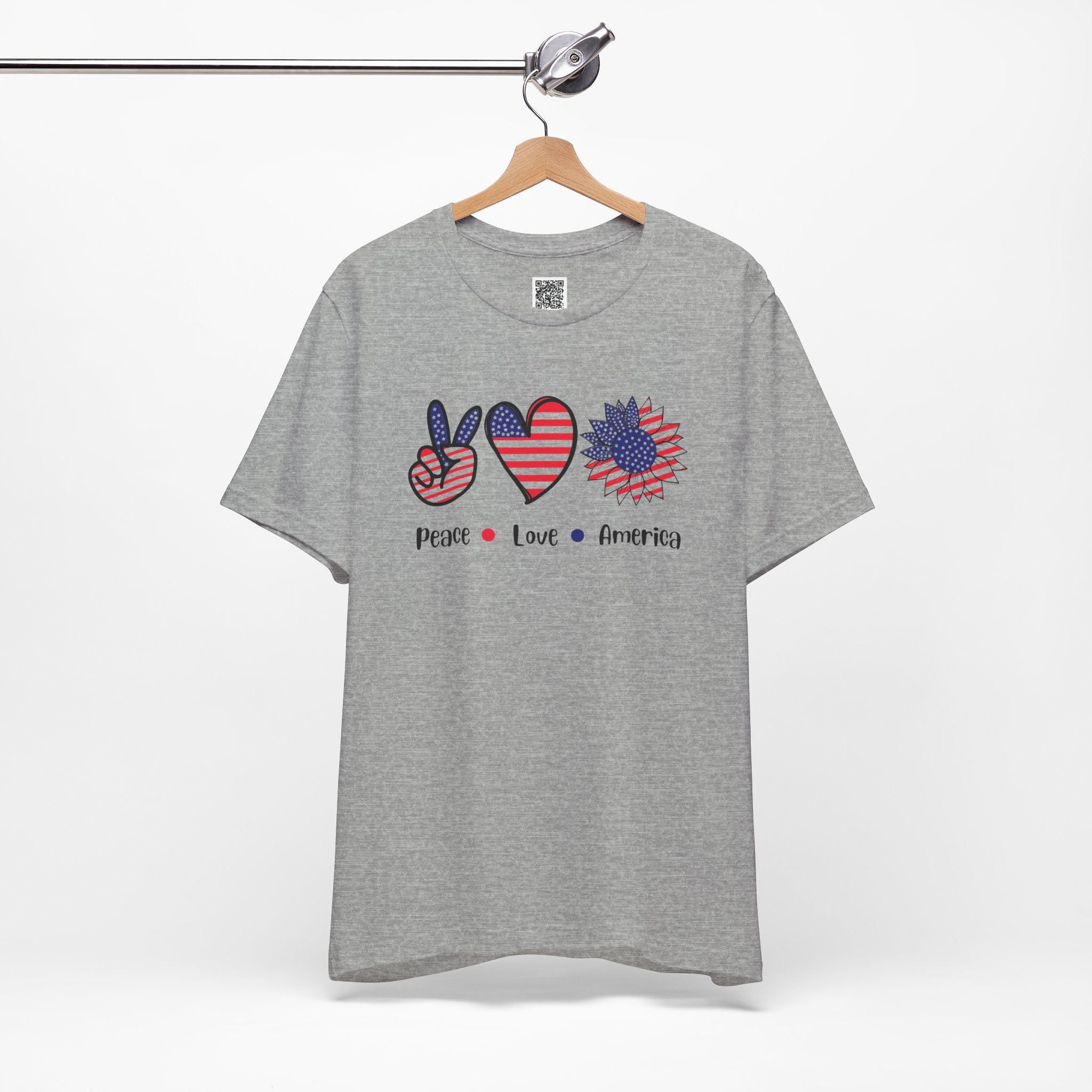Peace, Love & Freedom – USA Patriotic Sunflower Design