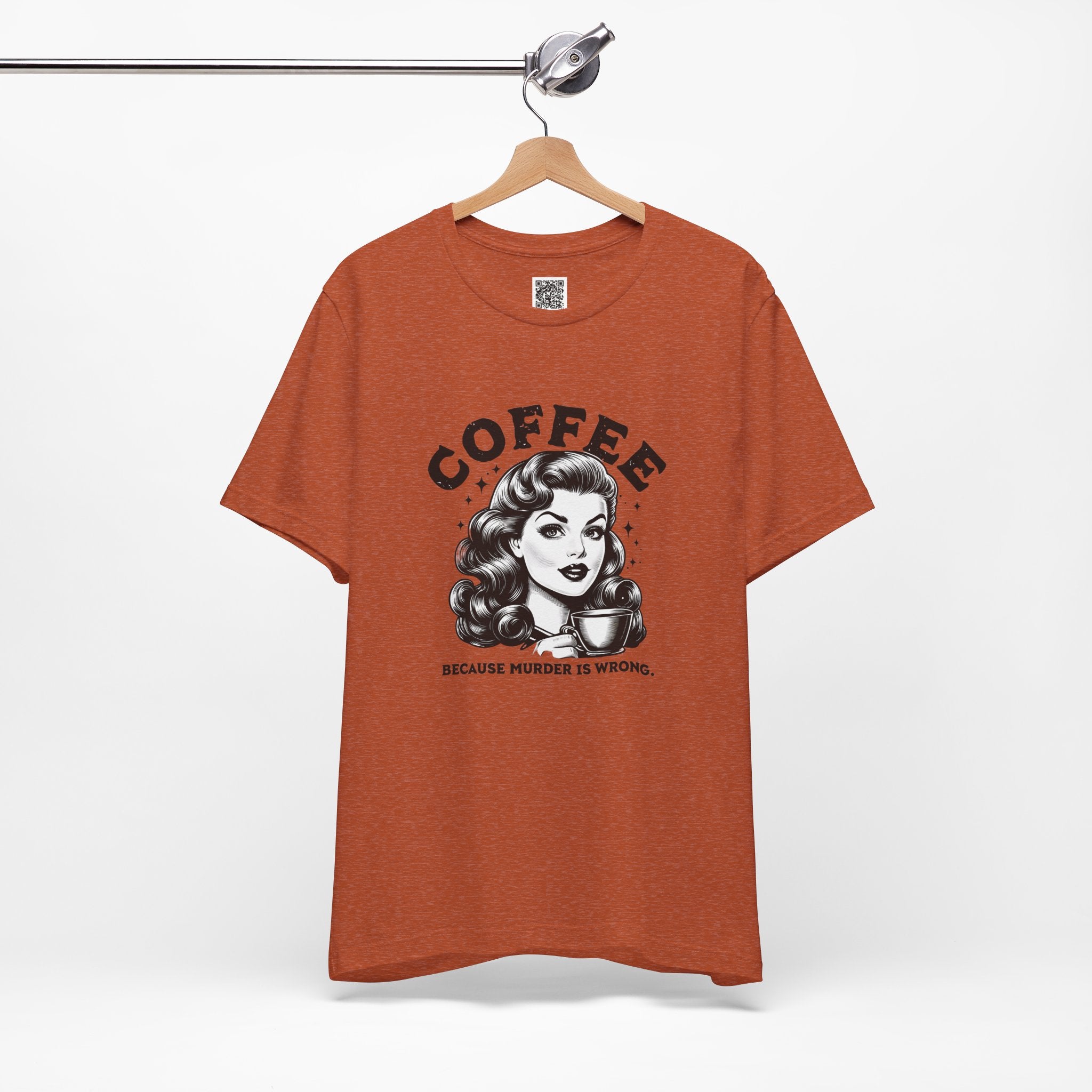 Coffee: Because Murder Is Wrong – Retro Dark Humor Design