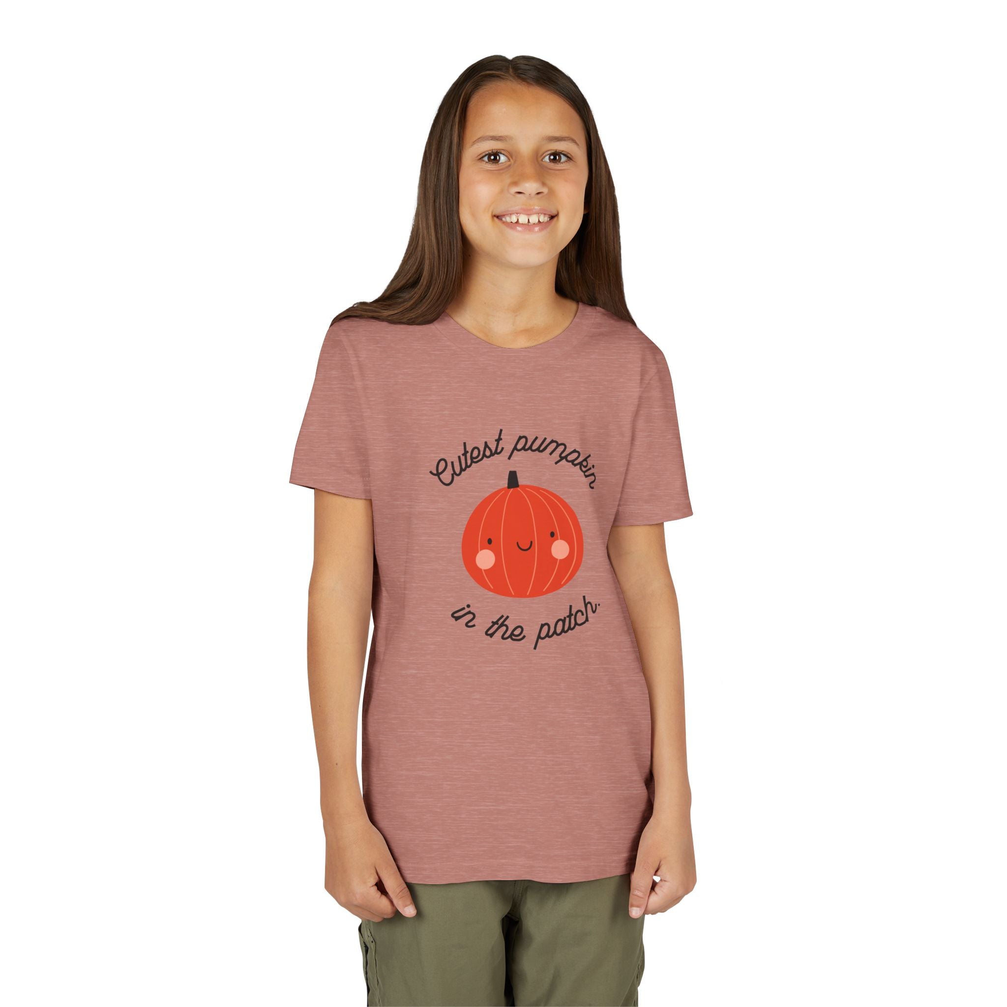 Cutest Pumpkin Youth Tee – Smiling Fall Halloween Graphic Tee