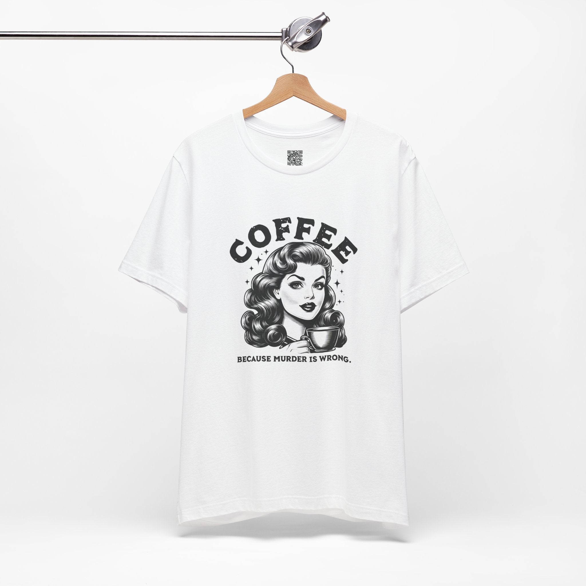 Coffee: Because Murder Is Wrong – Retro Dark Humor Design