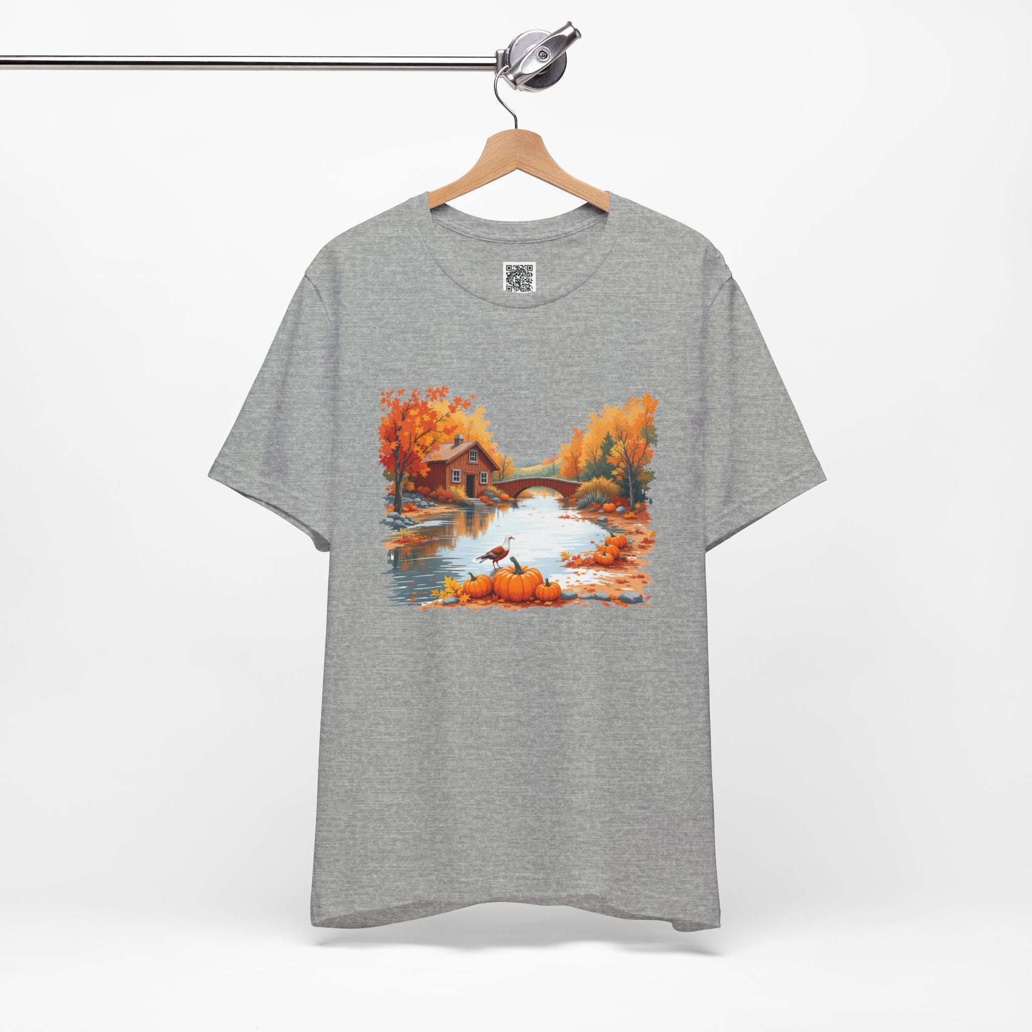 Autumn by the River – Rustic Fall Pumpkin Scene