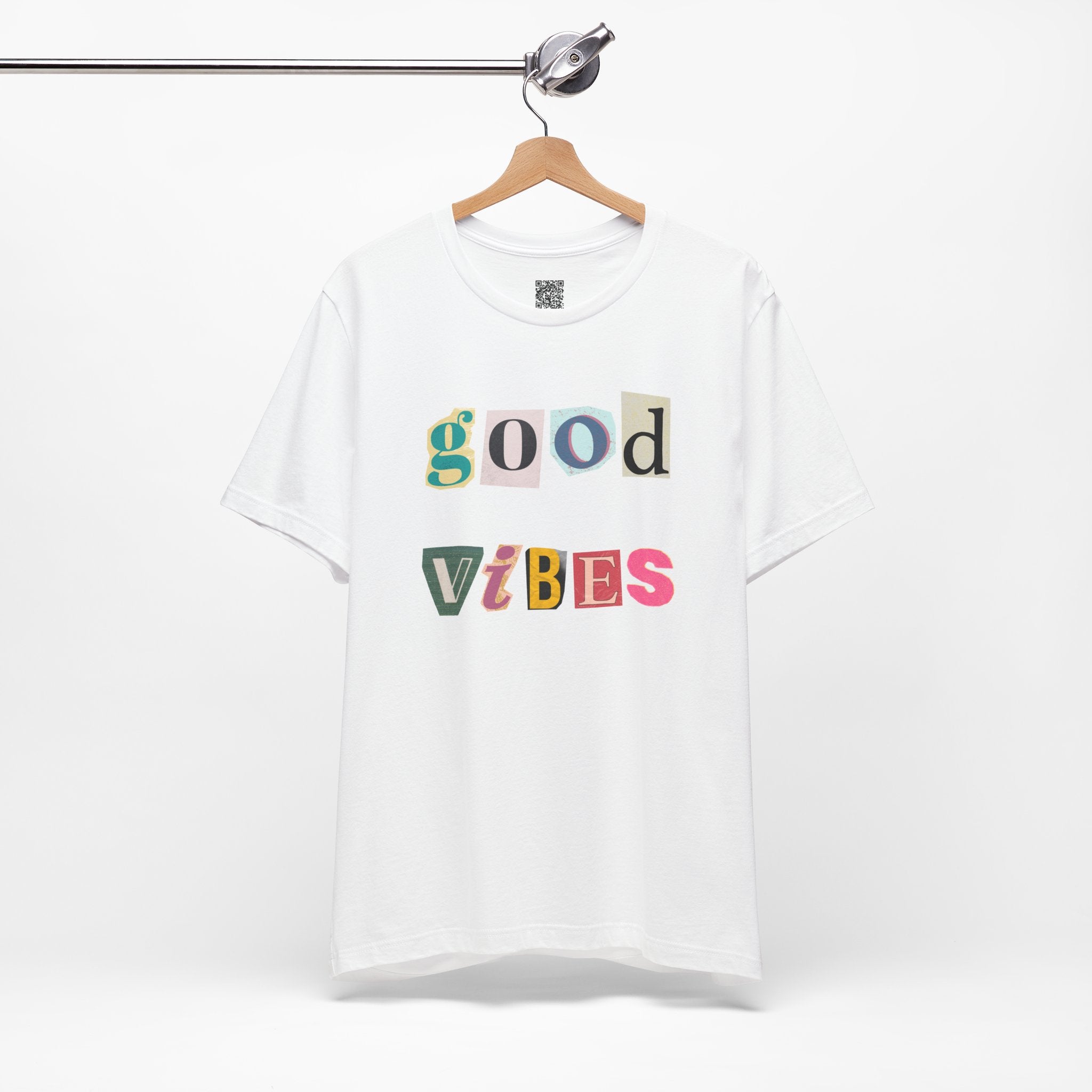 Good Vibes T-Shirt – Retro Collage Style Positive Energy Tee for Everyday Uplift