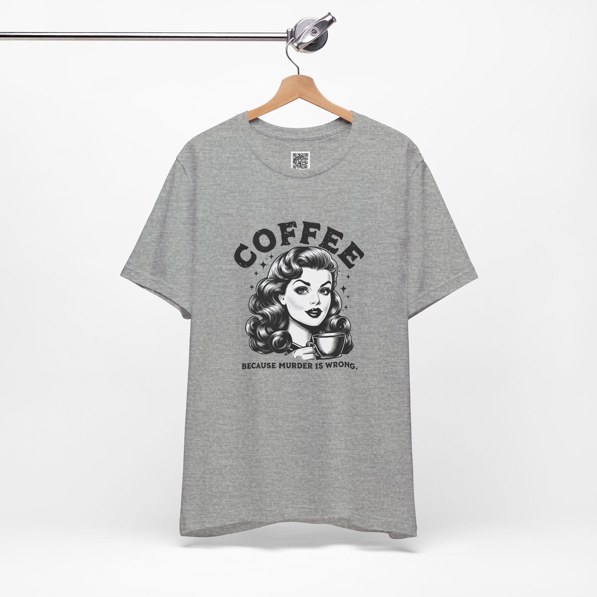 Coffee: Because Murder Is Wrong – Retro Dark Humor Design