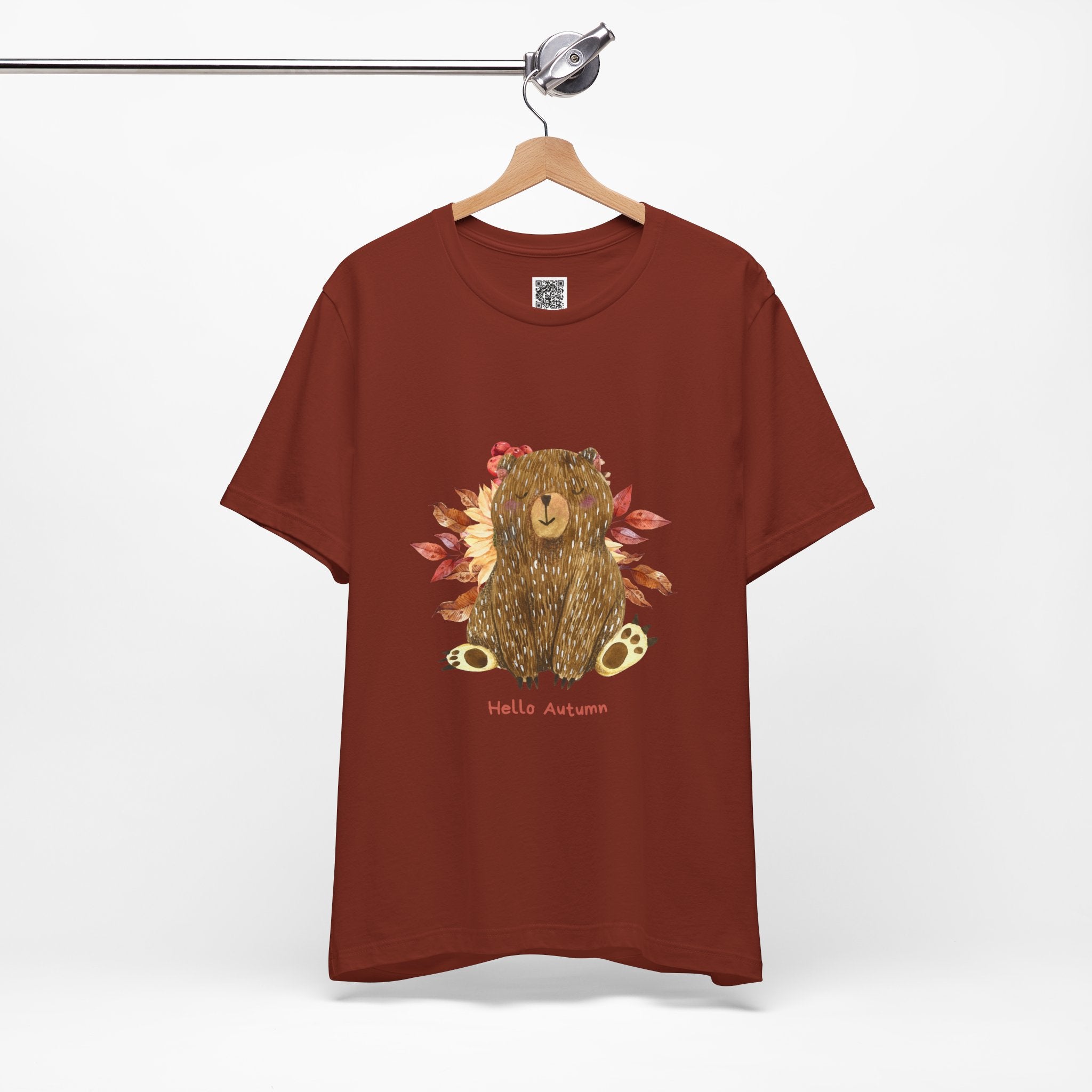 Hello Autumn Bear Tee – Cozy Vibes & Woodland Whimsy