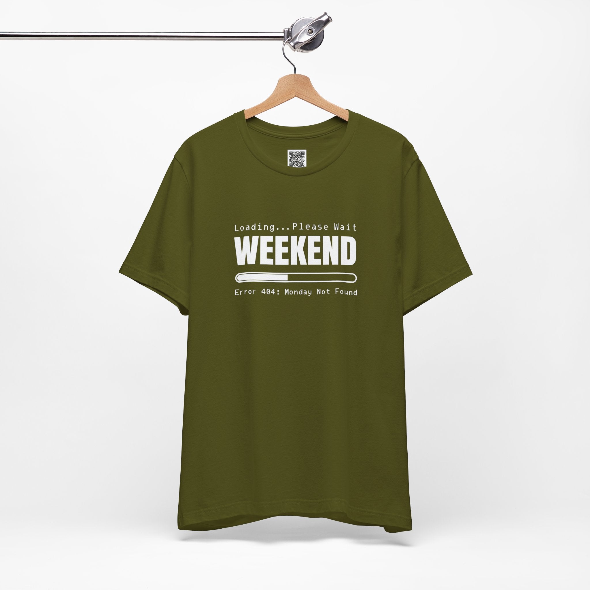Weekend Loading – Error 404: Monday Not Found | Funny Tech-Inspired Design