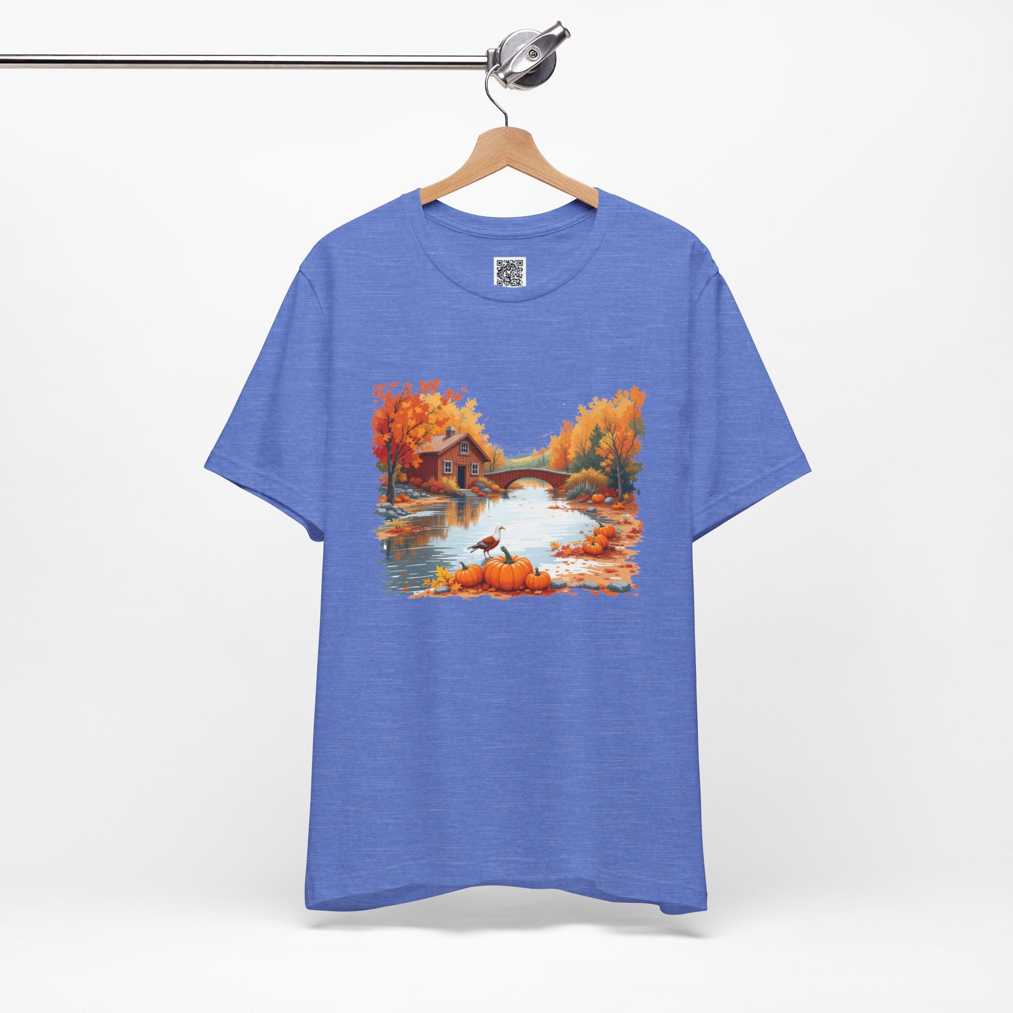 Autumn by the River – Rustic Fall Pumpkin Scene