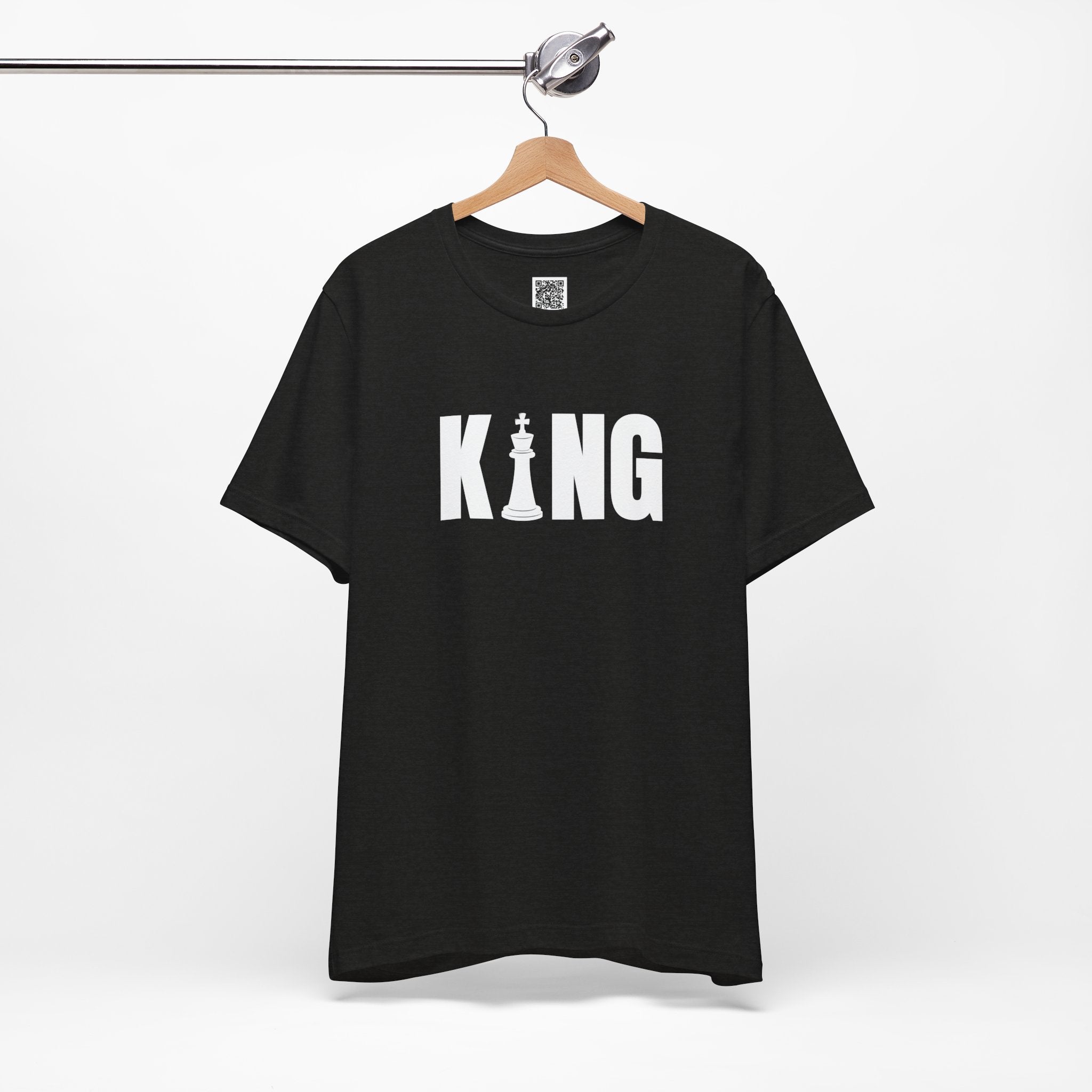 KING Chess Piece T-Shirt – Bold Minimalist Graphic for Chess Lovers & Power Players