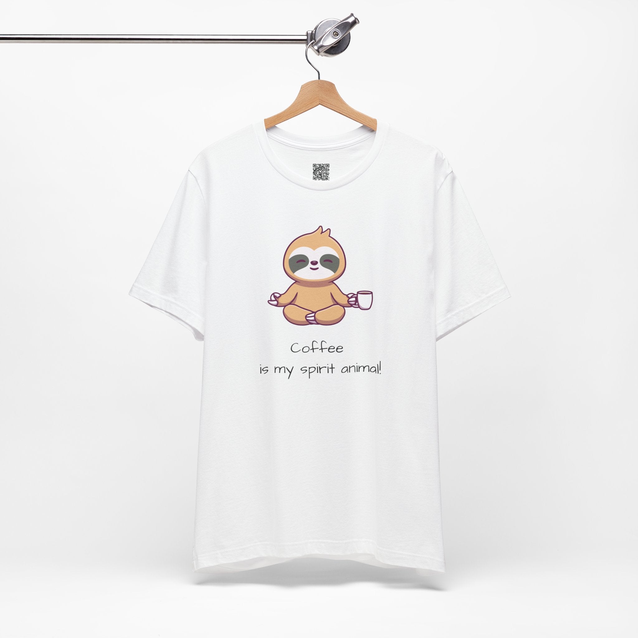 Zen Sloth Coffee T-Shirt – Meditating Sloth Tee for Relaxed Mornings & Mindful Vibes