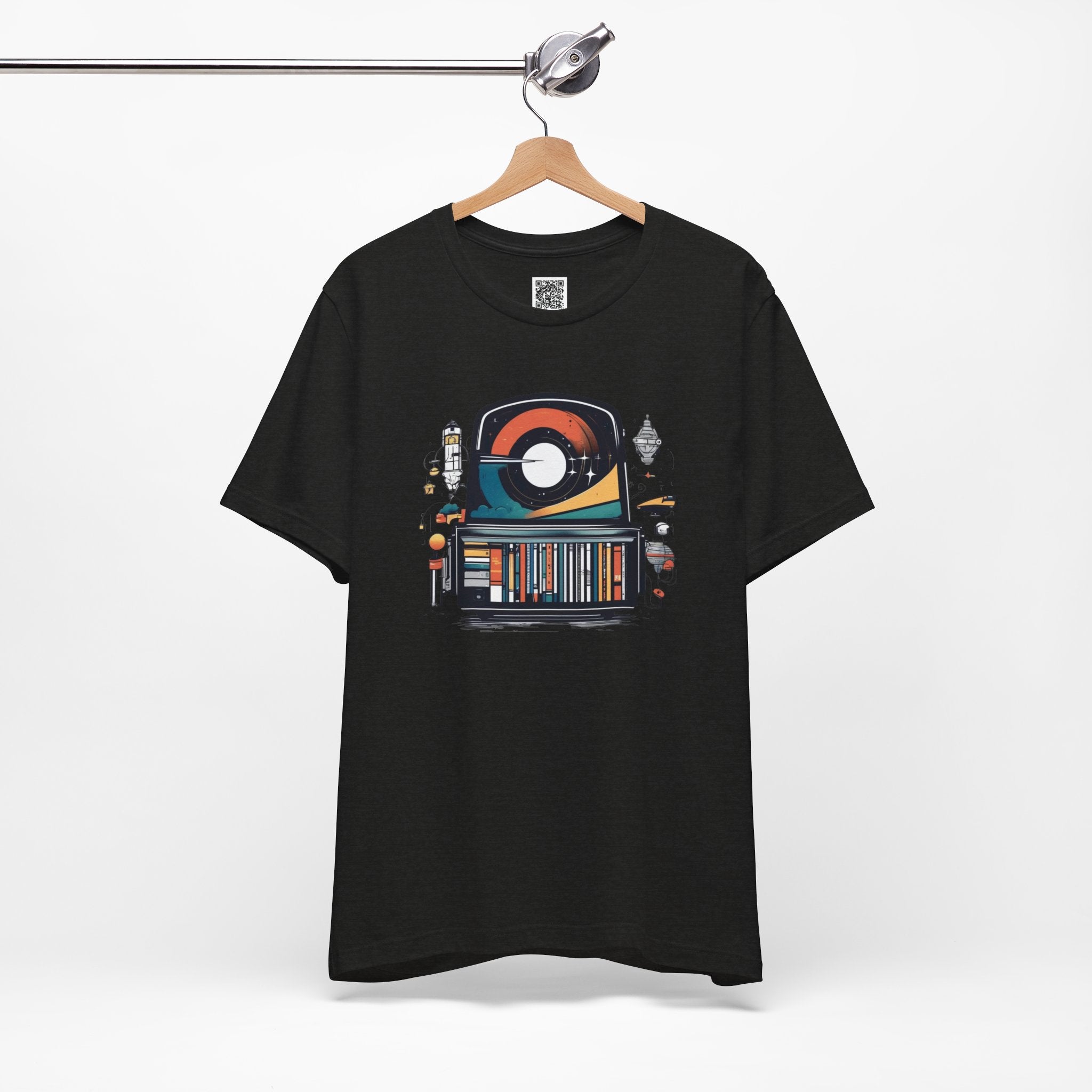 Cosmic Library Toaster – Retro Sci-Fi Book Lover’s Graphic Tee