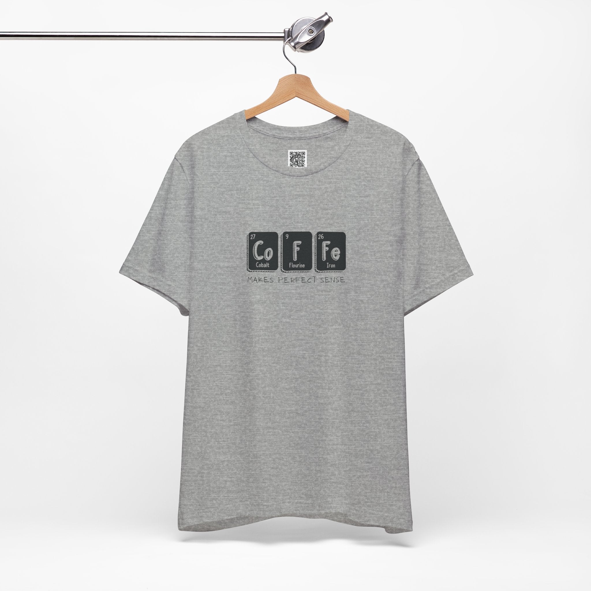 Caffeine Chemistry T-Shirt – Coffee Periodic Table Design for Science Nerds & Java Addicts