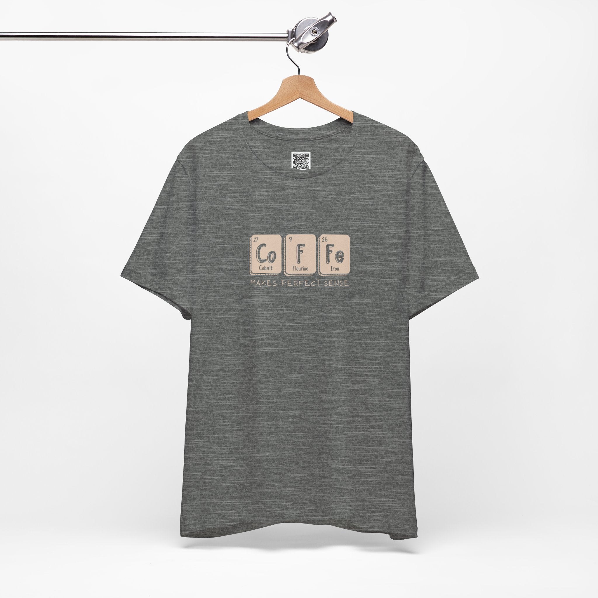 Caffeine Chemistry T-Shirt – Coffee Periodic Table Design for Science Nerds & Java Addicts