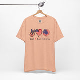 Peace, Love & Freedom – USA Patriotic Sunflower Design