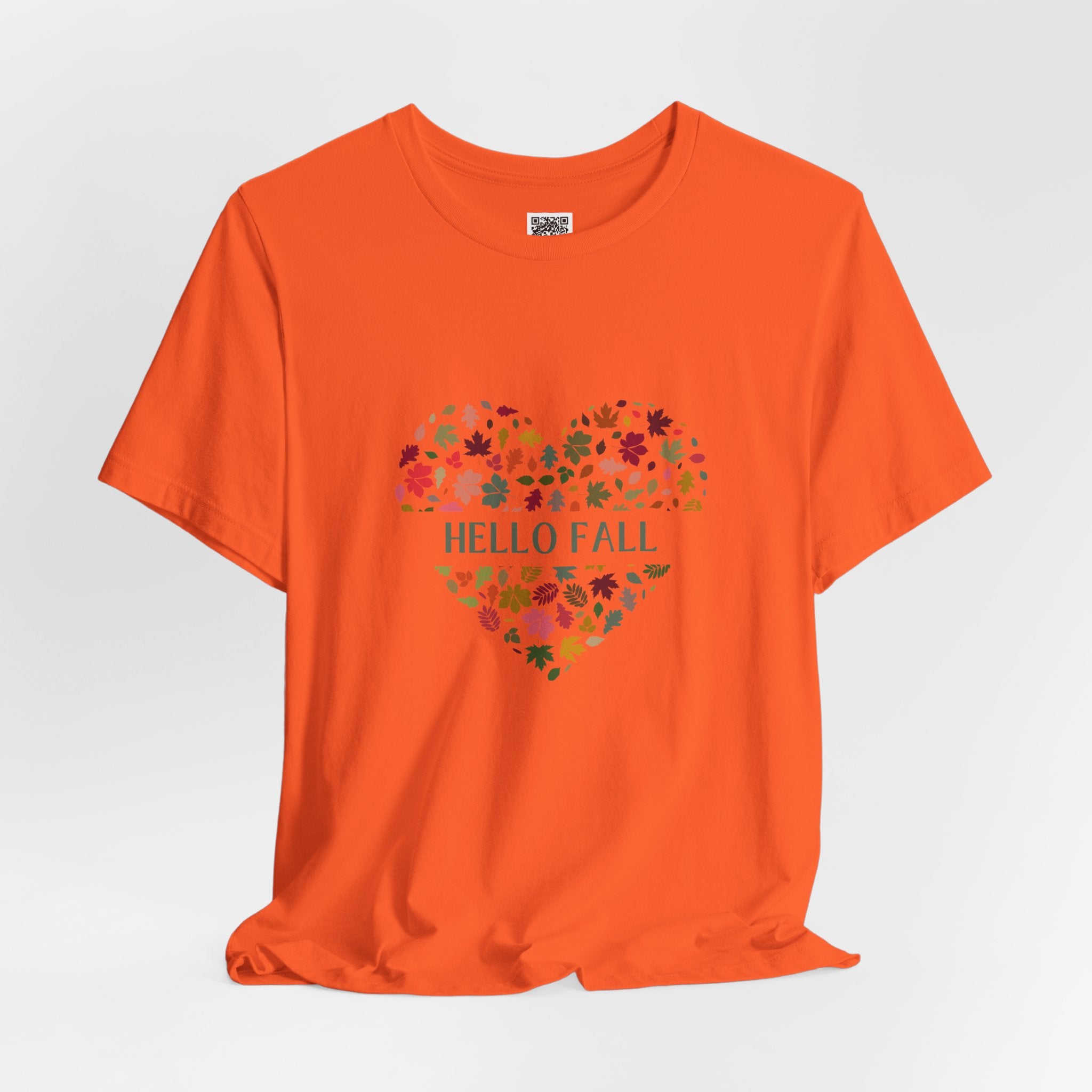 Hello Fall Leaf Heart Tee – Cozy Colors, Crisp Vibes