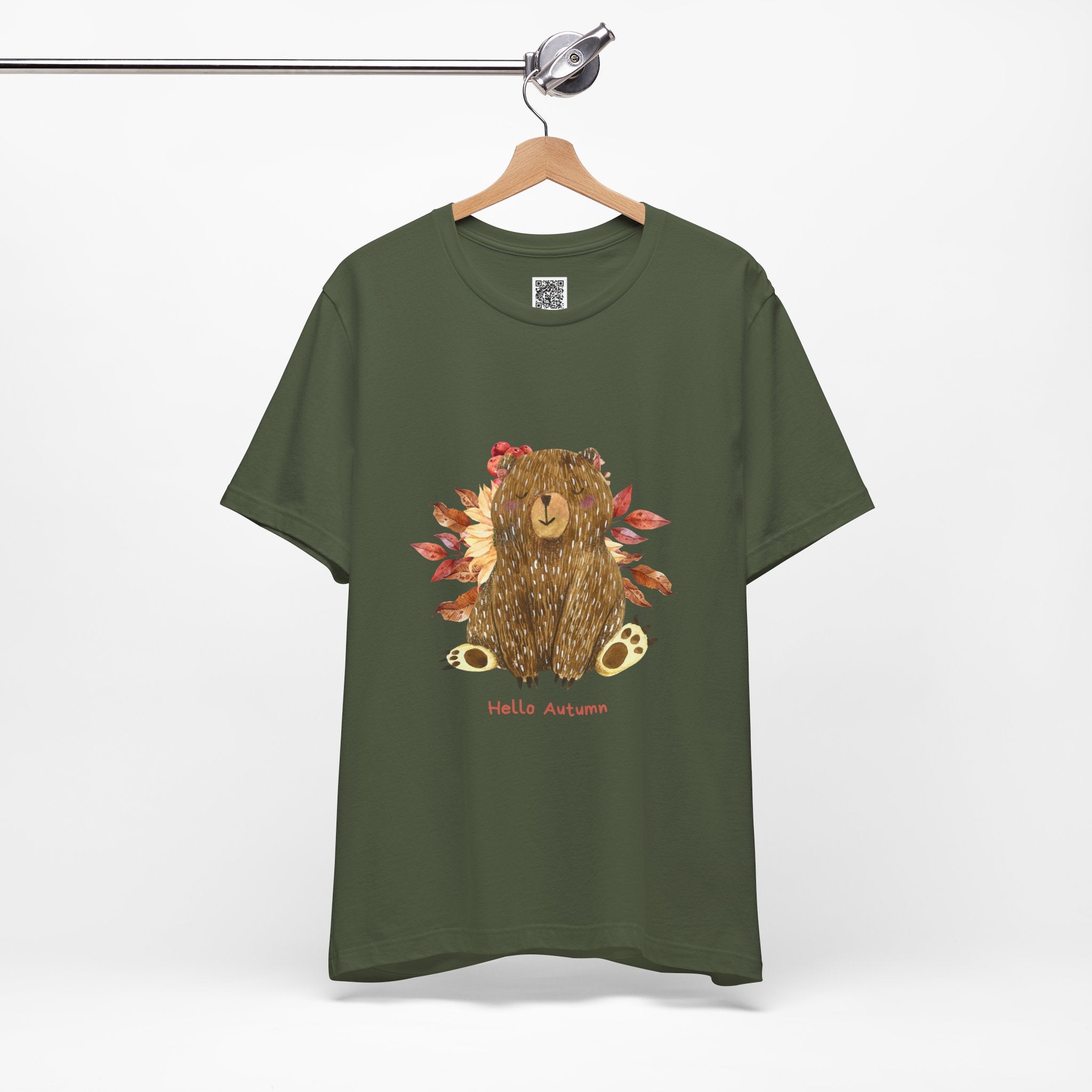 Hello Autumn Bear Tee – Cozy Vibes & Woodland Whimsy