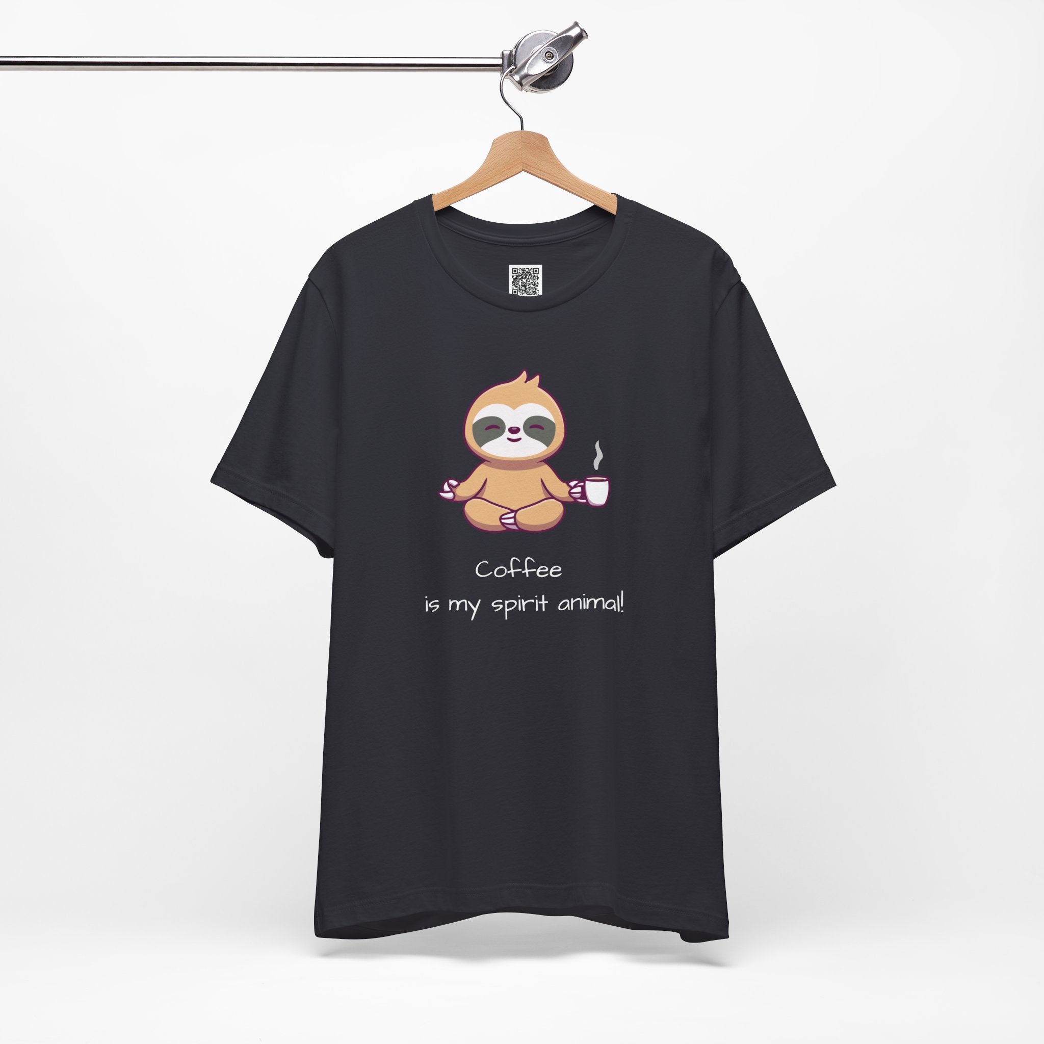 Zen Sloth Coffee T-Shirt – Meditating Sloth Tee for Relaxed Mornings & Mindful Vibes