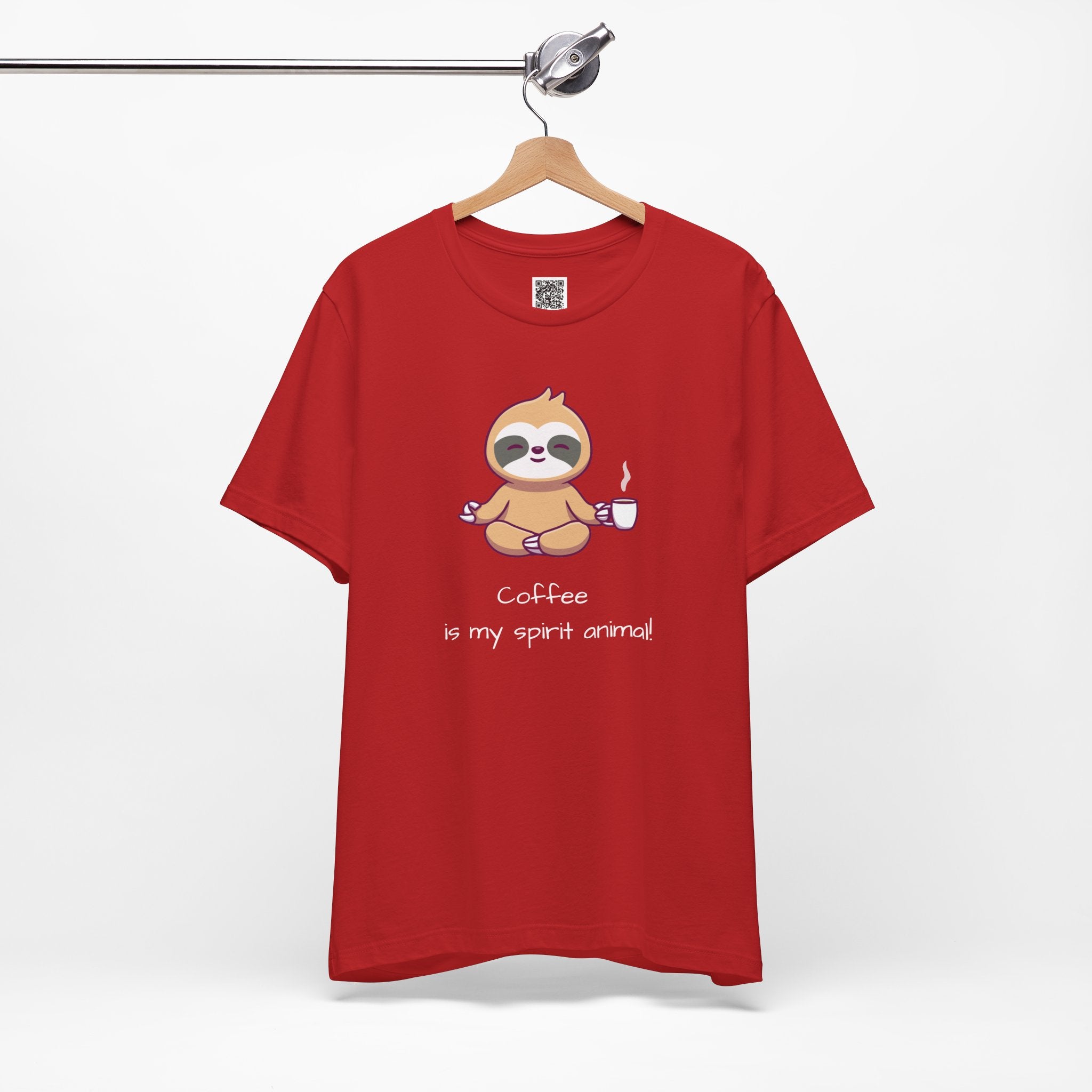 Zen Sloth Coffee T-Shirt – Meditating Sloth Tee for Relaxed Mornings & Mindful Vibes