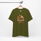 Hello Autumn T-Shirt – Cozy Fall Shirt with Books, Coffee & Leaves for Autumn Lovers