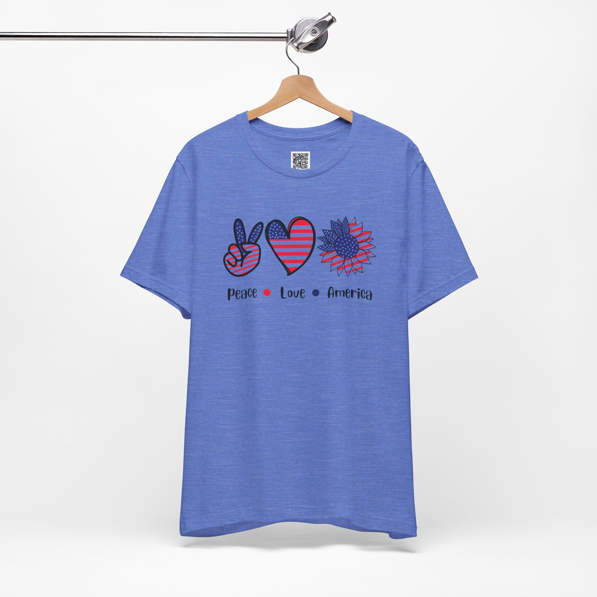 Peace, Love & Freedom – USA Patriotic Sunflower Design
