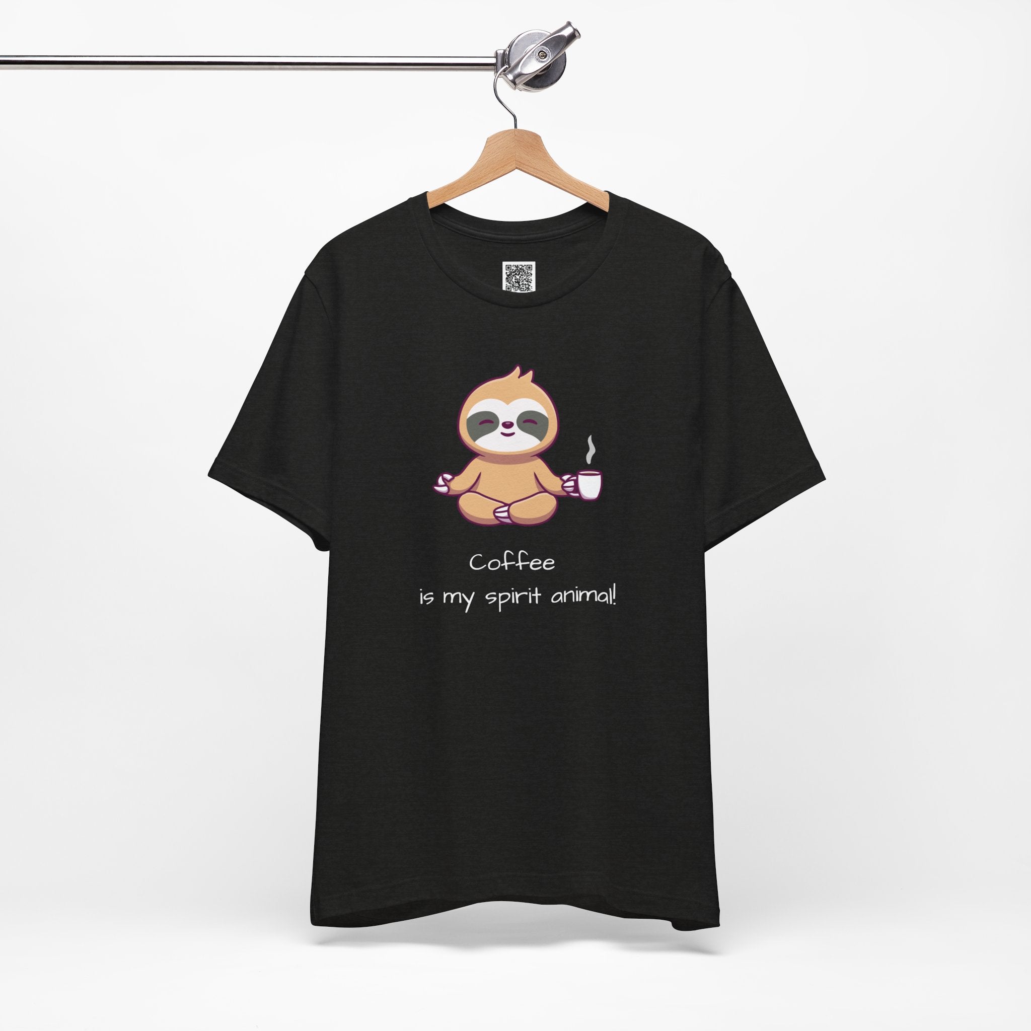 Zen Sloth Coffee T-Shirt – Meditating Sloth Tee for Relaxed Mornings & Mindful Vibes