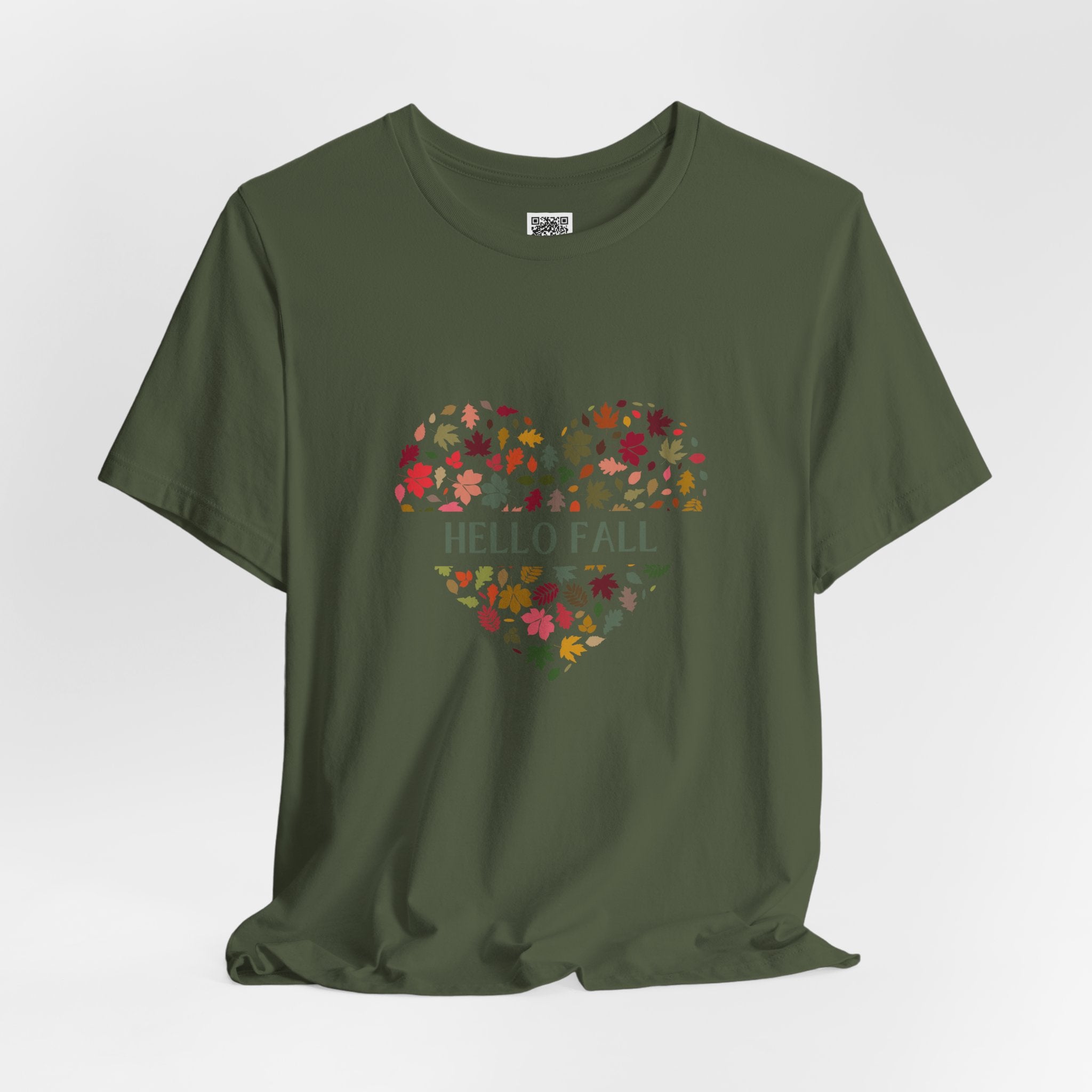 Hello Fall Leaf Heart Tee – Cozy Colors, Crisp Vibes