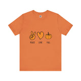 Peace, Love & Pumpkins Tee – Fall Vibes Only