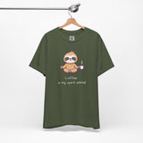 Zen Sloth Coffee T-Shirt – Meditating Sloth Tee for Relaxed Mornings & Mindful Vibes
