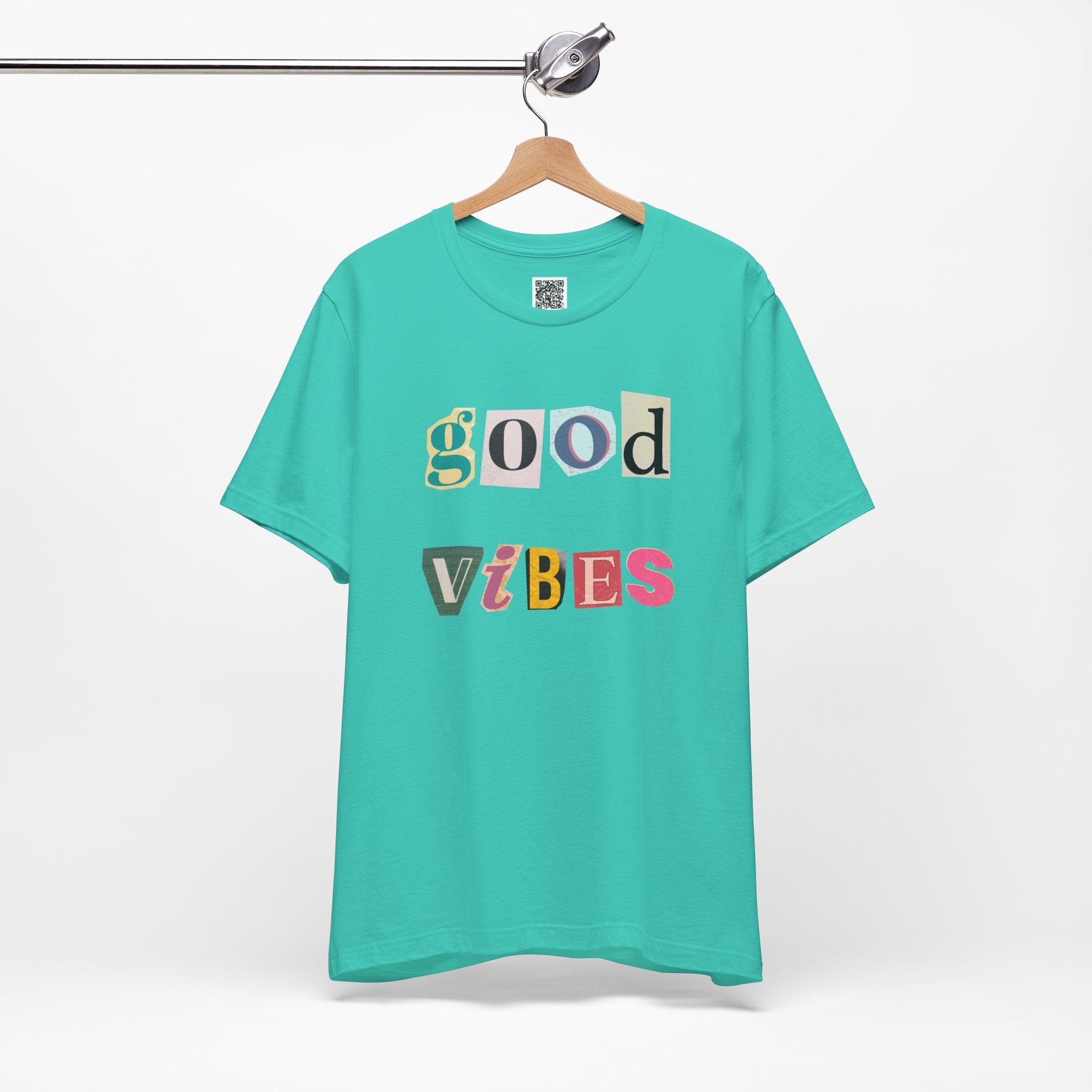 Good Vibes T-Shirt – Retro Collage Style Positive Energy Tee for Everyday Uplift