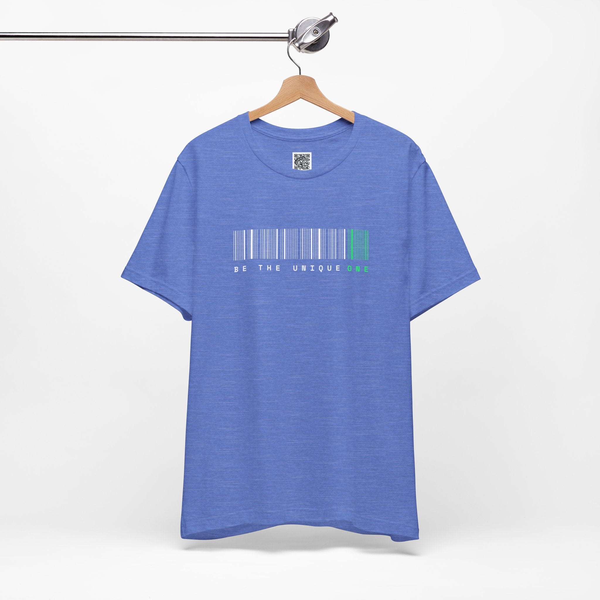Be The Unique One T-Shirt – Minimalist Barcode Graphic Tee for Free Thinkers & Nonconformists