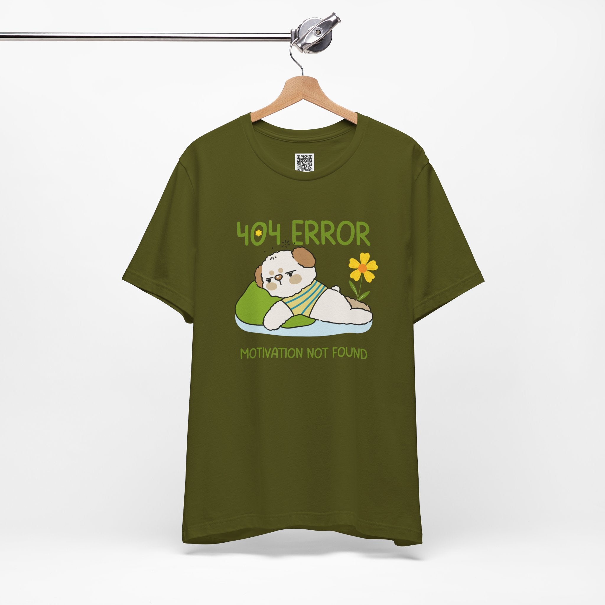 404 Error – Motivation Not Found Cute Dog Design