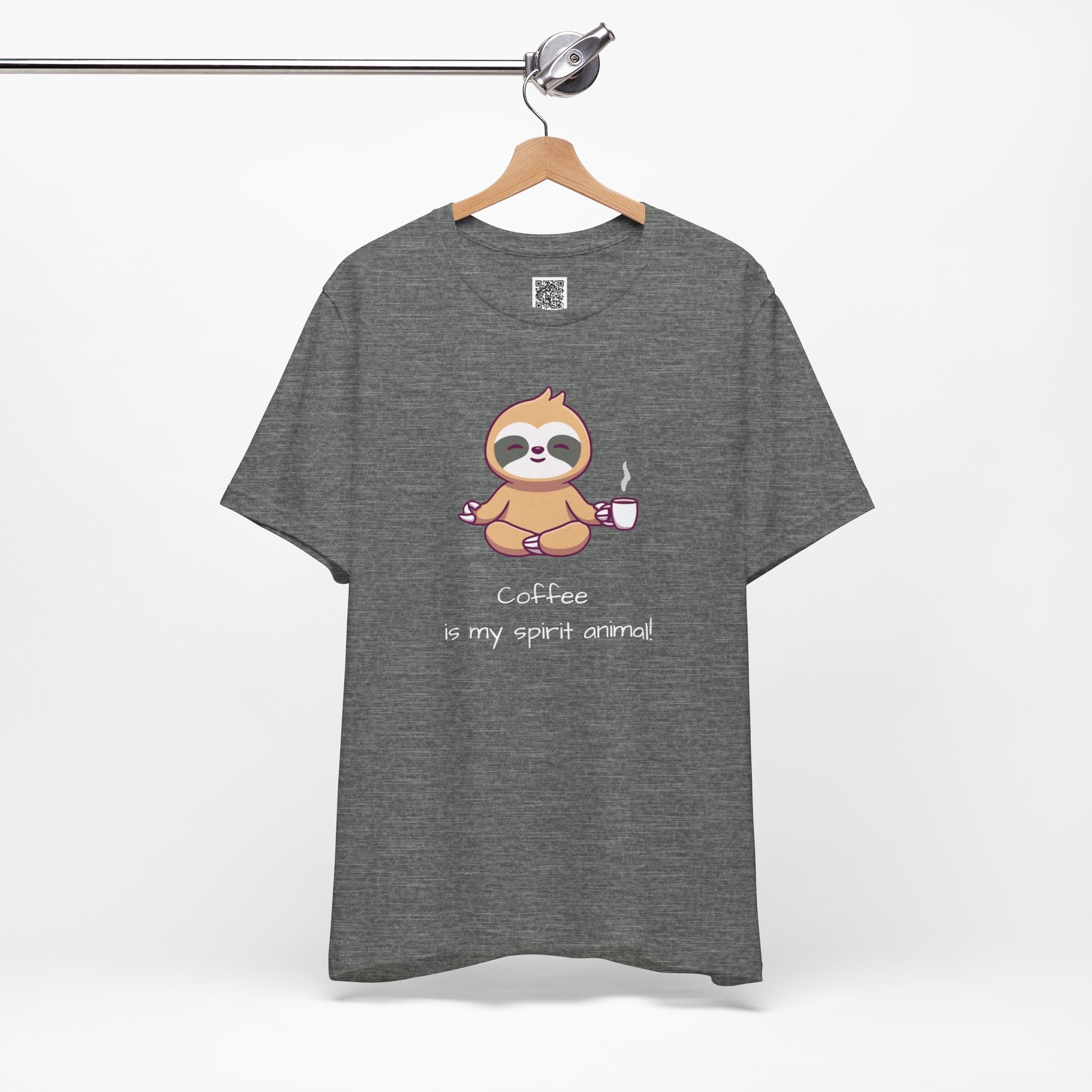 Zen Sloth Coffee T-Shirt – Meditating Sloth Tee for Relaxed Mornings & Mindful Vibes
