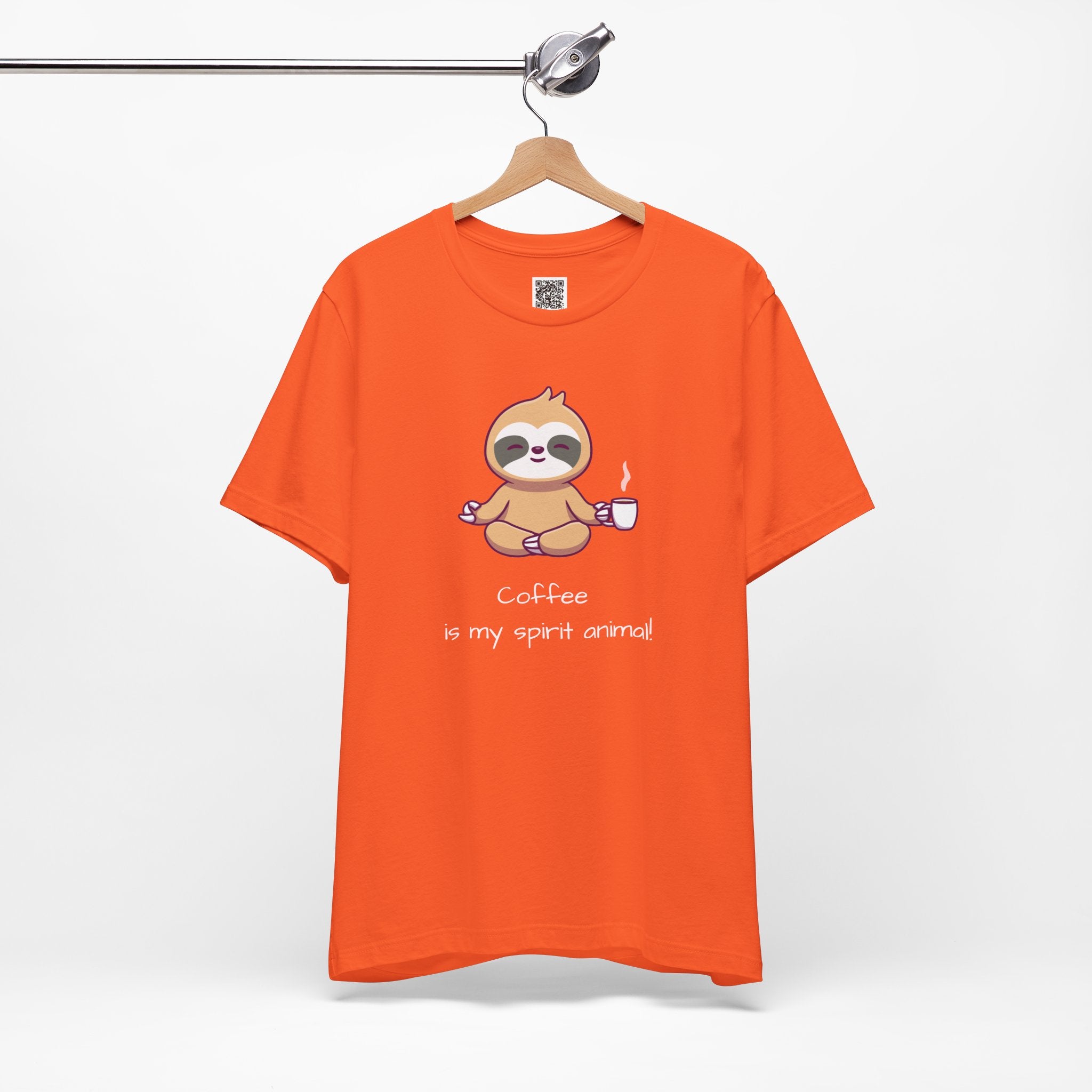 Zen Sloth Coffee T-Shirt – Meditating Sloth Tee for Relaxed Mornings & Mindful Vibes