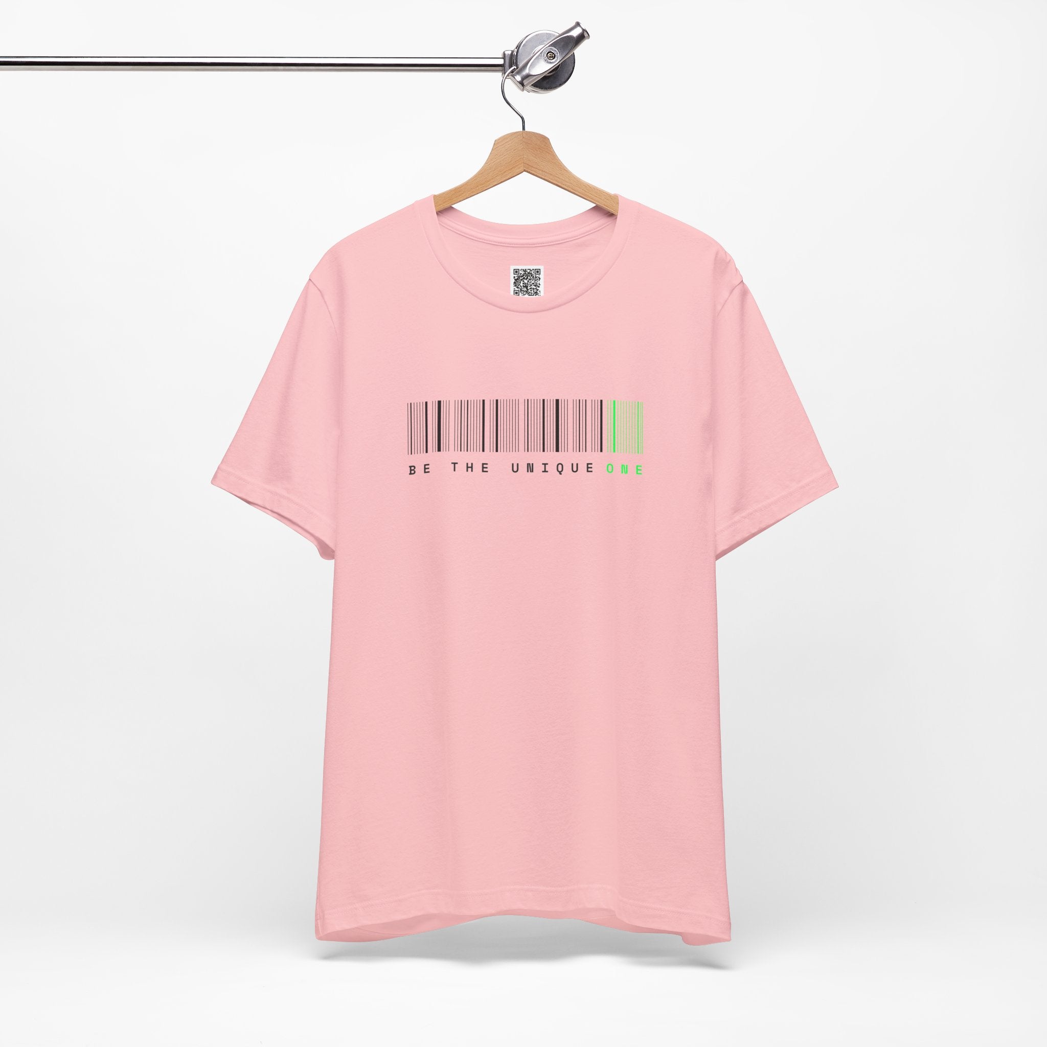Be The Unique One T-Shirt – Minimalist Barcode Graphic Tee for Free Thinkers & Nonconformists