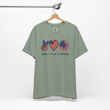 Peace, Love & Freedom – USA Patriotic Sunflower Design
