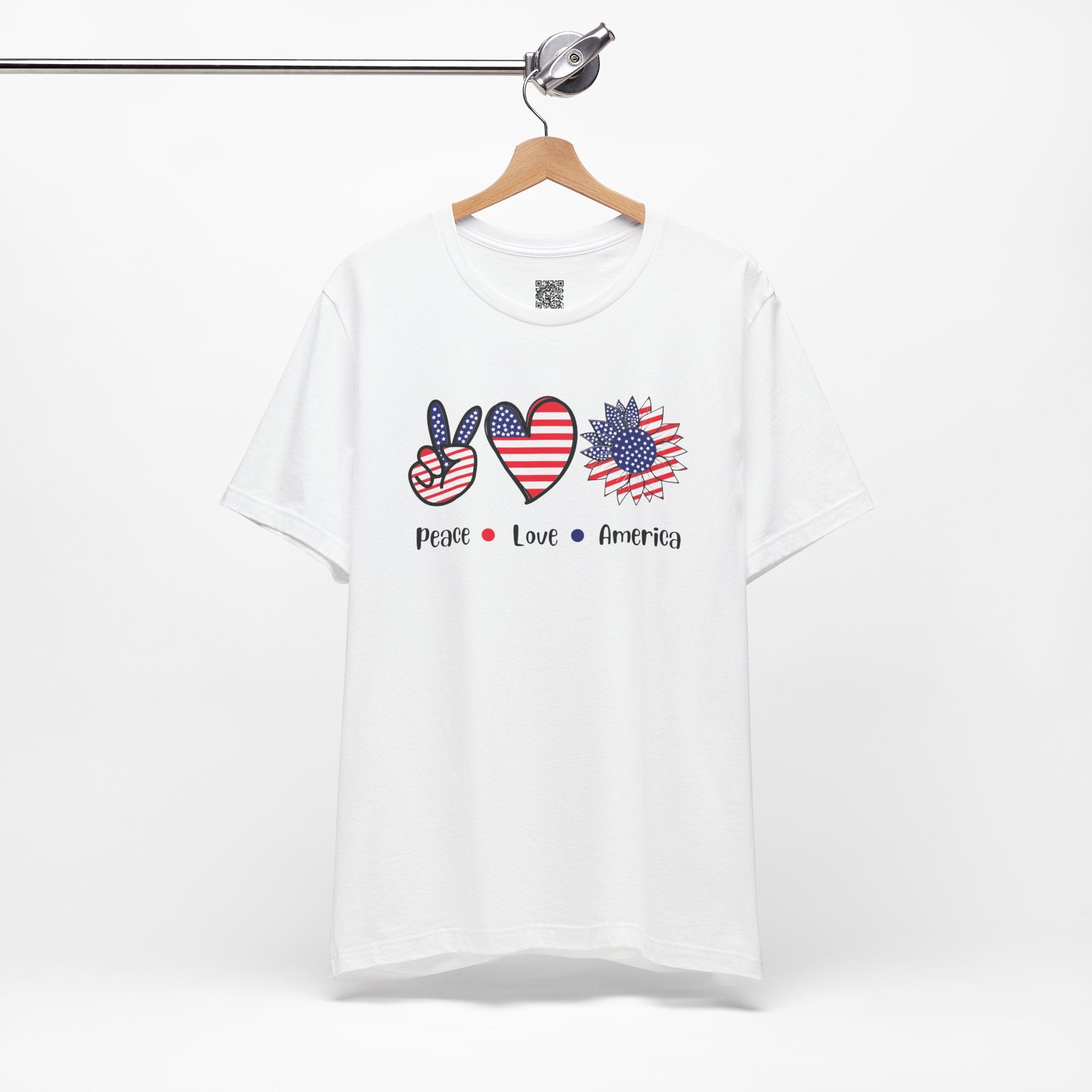 Peace, Love & Freedom – USA Patriotic Sunflower Design