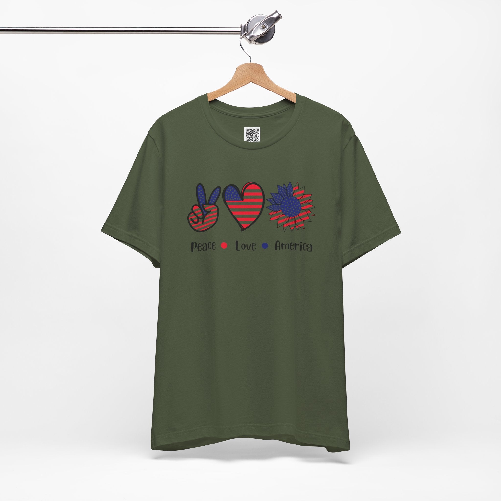 Peace, Love & Freedom – USA Patriotic Sunflower Design