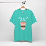 Caffeine Queen – Pink Coffee Cup Vibes Graphic