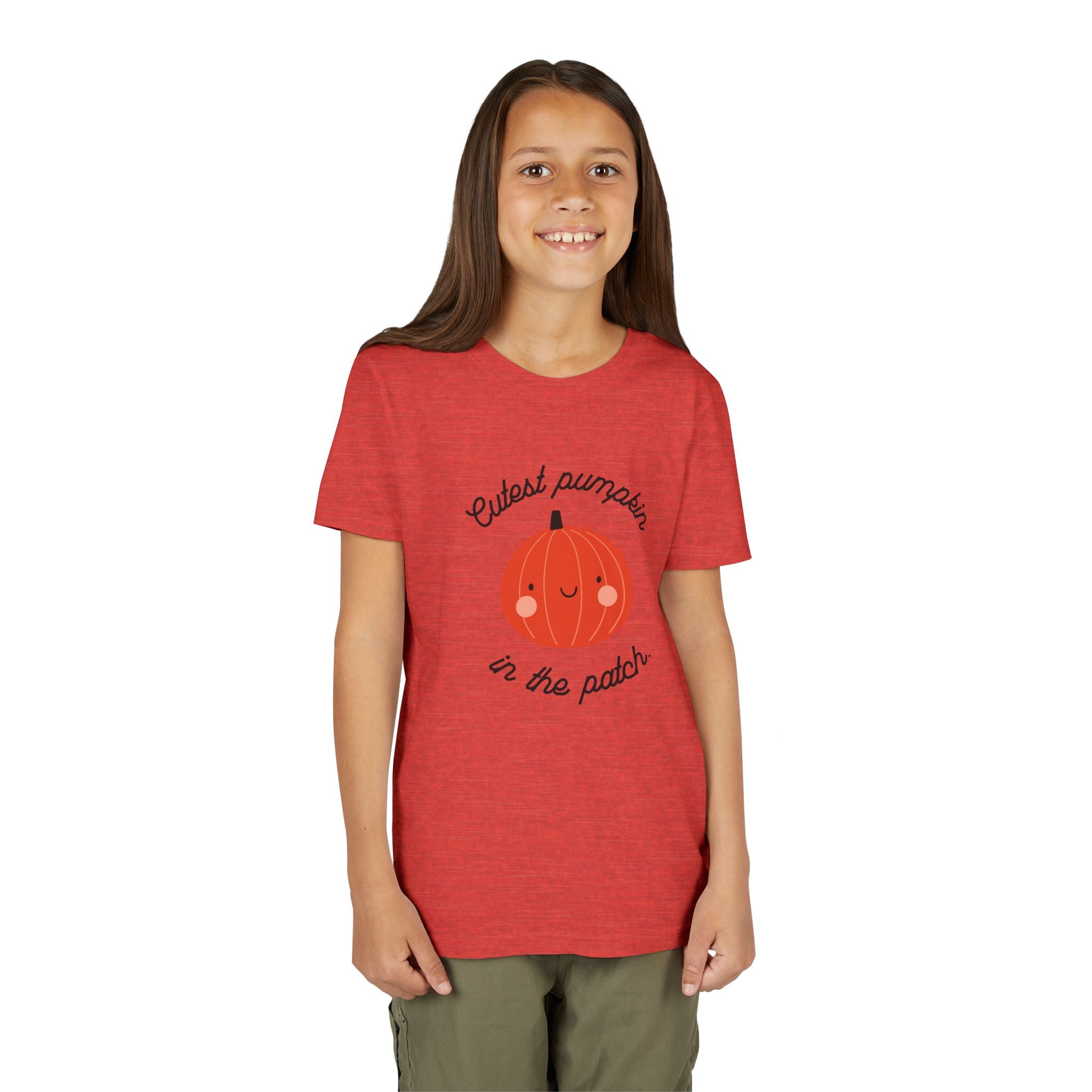 Cutest Pumpkin Youth Tee – Smiling Fall Halloween Graphic Tee