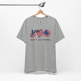 Peace, Love & Freedom – USA Patriotic Sunflower Design