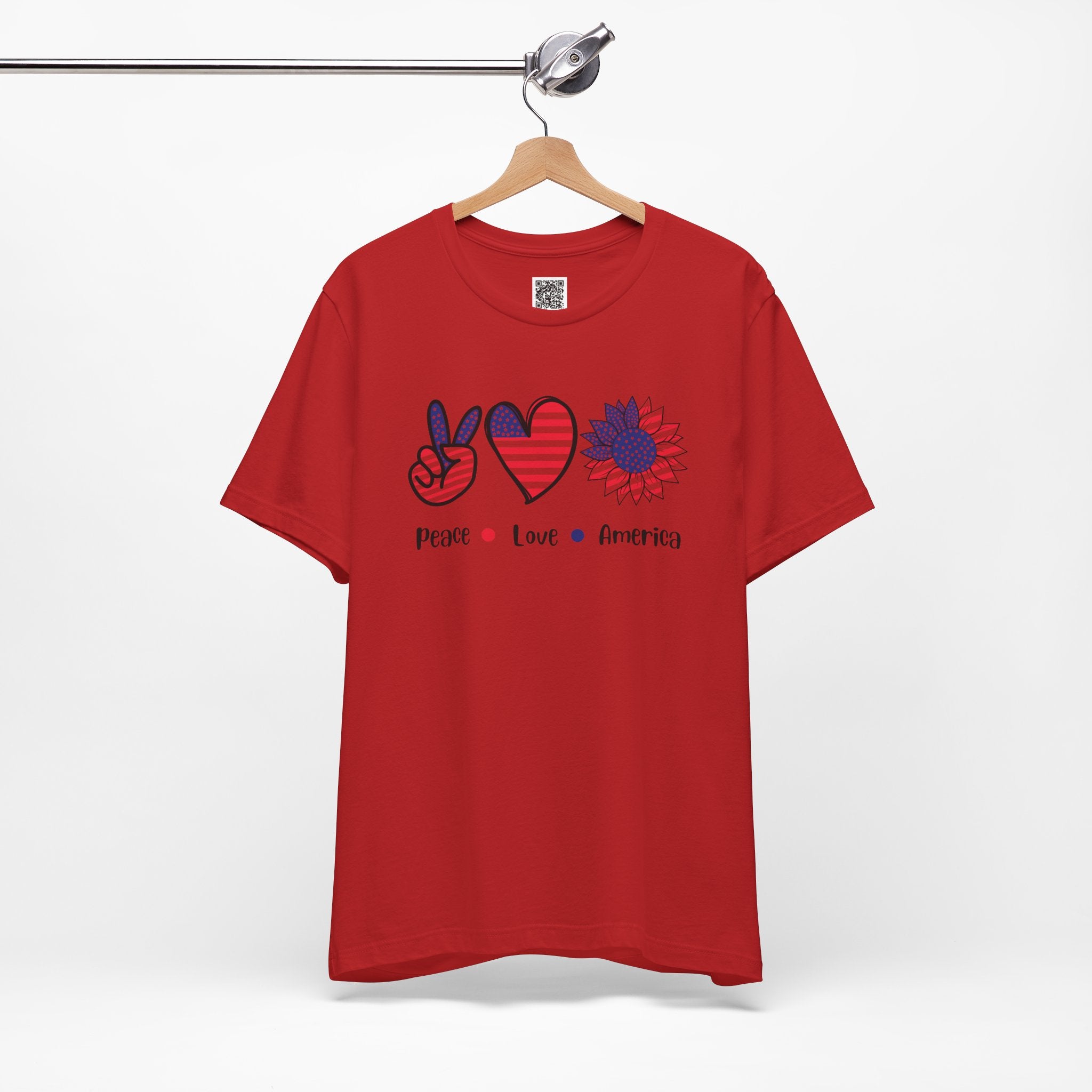 Peace, Love & Freedom – USA Patriotic Sunflower Design