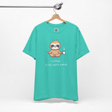 Zen Sloth Coffee T-Shirt – Meditating Sloth Tee for Relaxed Mornings & Mindful Vibes