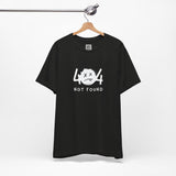 404 Not Found T-Shirt – Funny Tech Error Graphic Tee for Developers, Gamers & Coders
