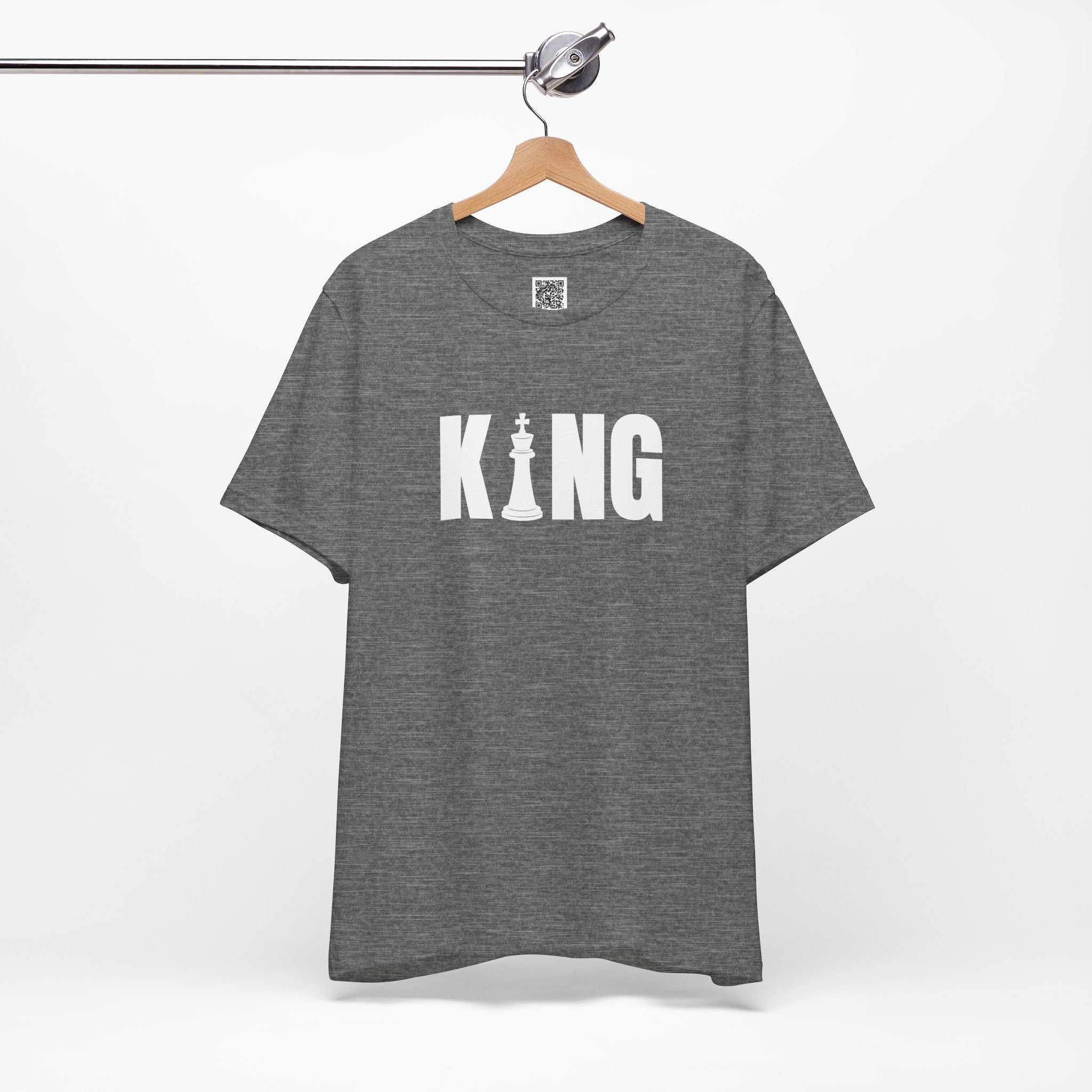 KING Chess Piece T-Shirt – Bold Minimalist Graphic for Chess Lovers & Power Players