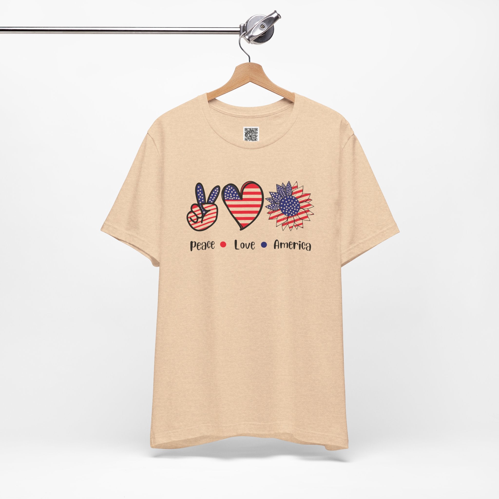 Peace, Love & Freedom – USA Patriotic Sunflower Design