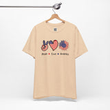 Peace, Love & Freedom – USA Patriotic Sunflower Design