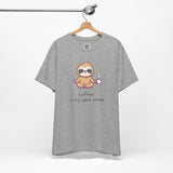 Zen Sloth Coffee T-Shirt – Meditating Sloth Tee for Relaxed Mornings & Mindful Vibes