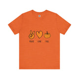 Peace, Love & Pumpkins Tee – Fall Vibes Only