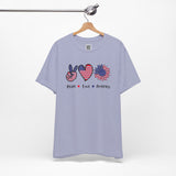 Peace, Love & Freedom – USA Patriotic Sunflower Design
