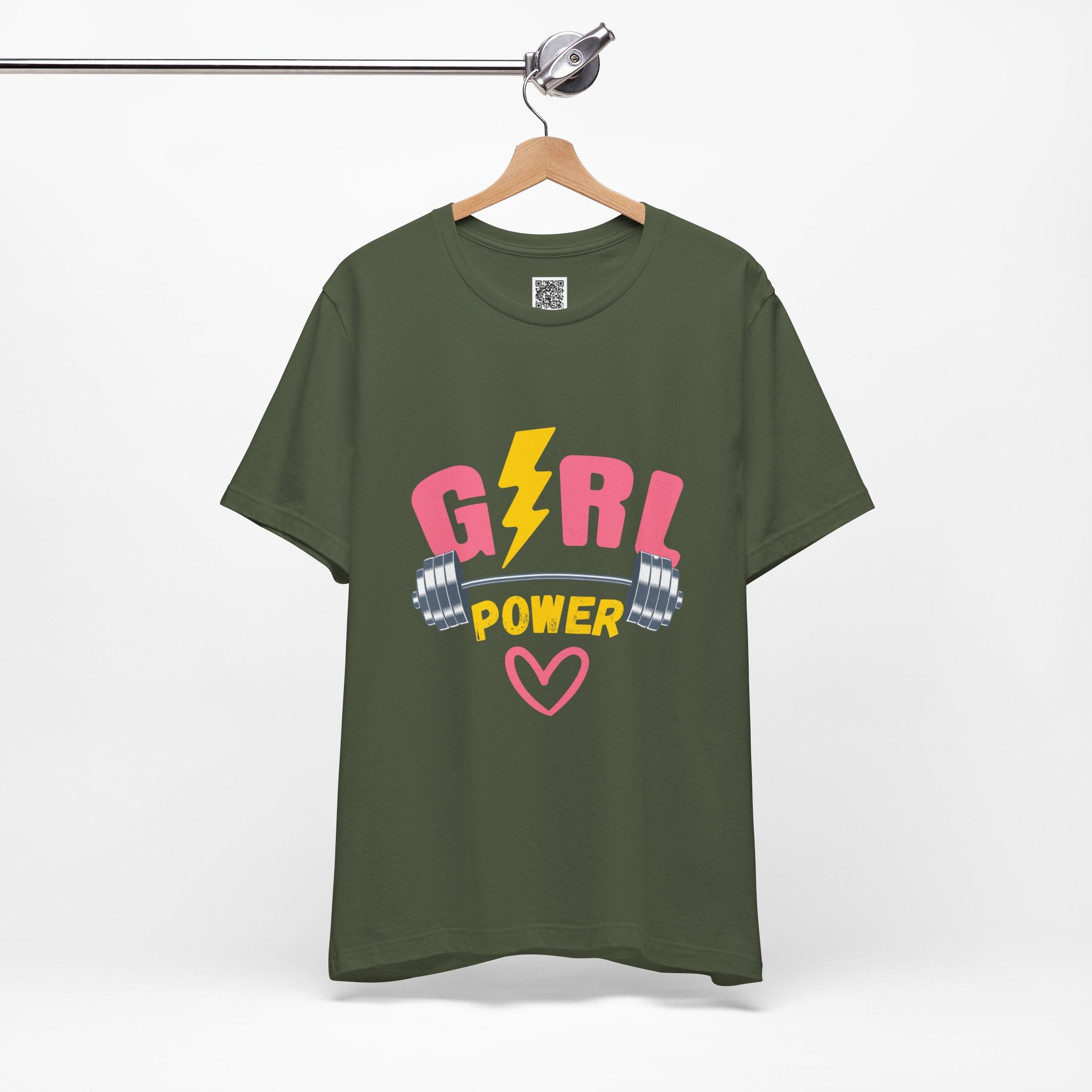 Girl Power Barbell Tee – Strong, Stylish, and Unstoppable