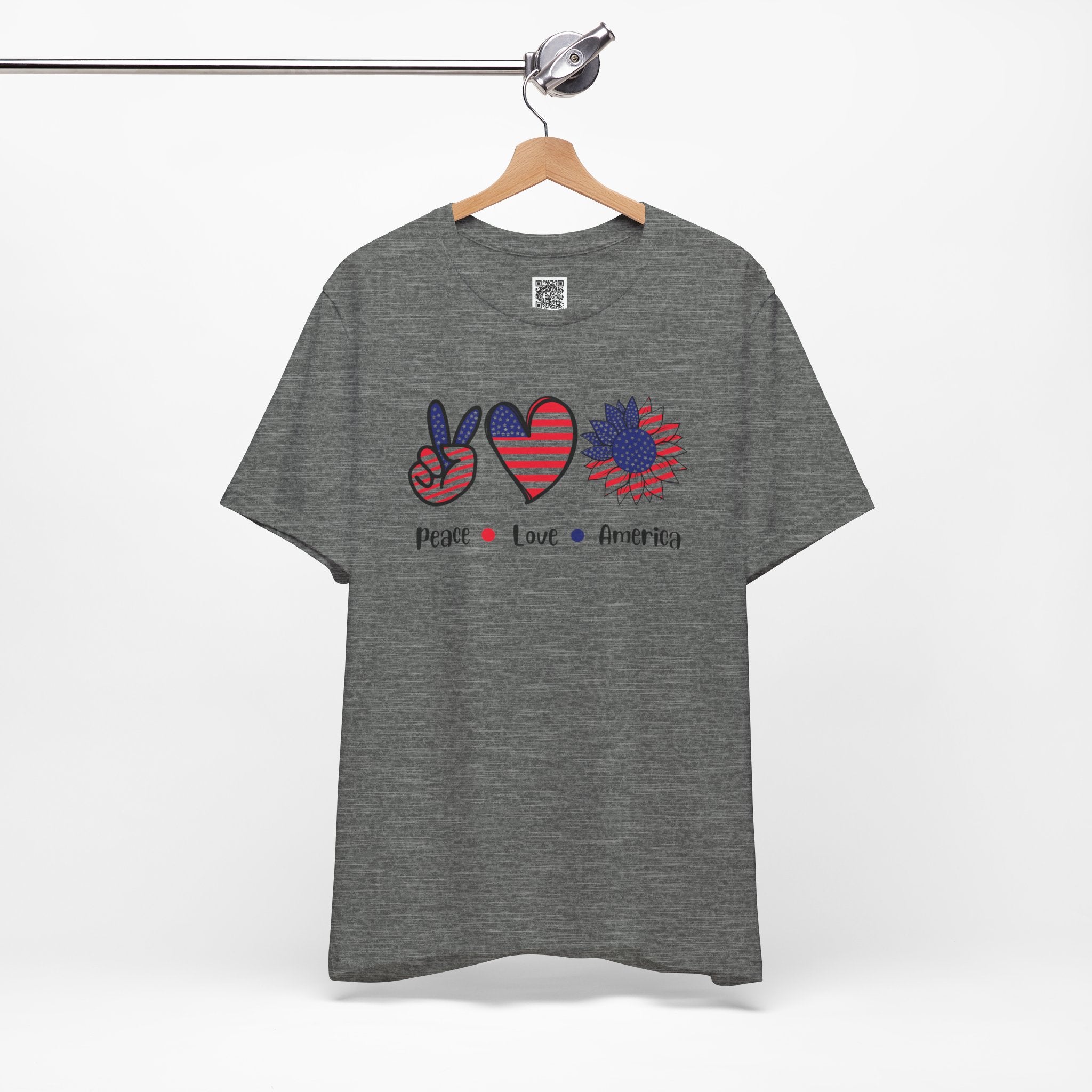 Peace, Love & Freedom – USA Patriotic Sunflower Design